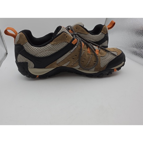 Merrell Men\'s Accentor Low Suede Trail Hiking Shoes Otter / Burnt Orange Sz 11.5 main image 4